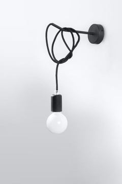 EDISON BLACK Wall Lamp 1 Braid Настенный светильник, современный молодежный стиль