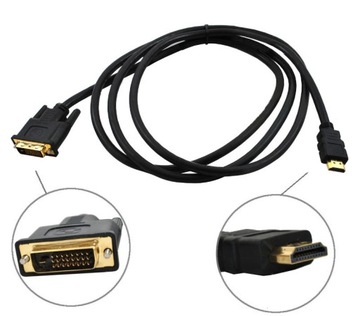 005 КАБЕЛЬ DVI-HDMI 2М M/M FULL HD ЗОЛОТОЙ