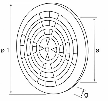 Решетка вентиляционная fi 110, БЕЛАЯ, РЕГУЛИРУЕМАЯ