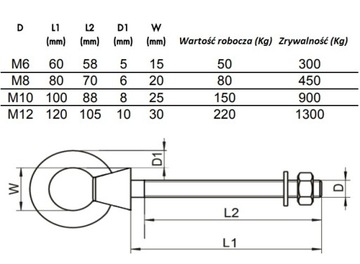 НЕРЖАВЕЮЩИЙ БОЛТ С РОМОЙ M10X100