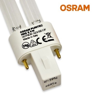 Люминесцентная лампа UV-C HNS 9 Вт Puritec Osram TUV накаливания