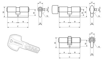 Барабанная вставка. L 30/30 сатин, сертификат PROSYSTEM GERDA