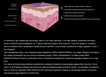 КИНЕСИОТЕЙПИРОВАНИЕ TEJP TAPE ARES KINESIOLOGY HIT