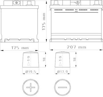 Аккумулятор Bars Silver 12В 50Ач 470А (EN) P+