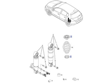 ПОДУШКИ ЗАДНЕЙ РЕССОРЫ РЕЗИНОВЫЕ БУФЕРЫ OPEL ZAFIRA A B