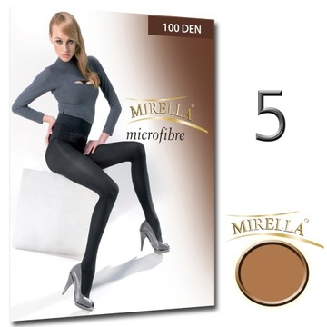 Колготки MIRELLA из микрофибры 100 ден 5/XXL Бежевые