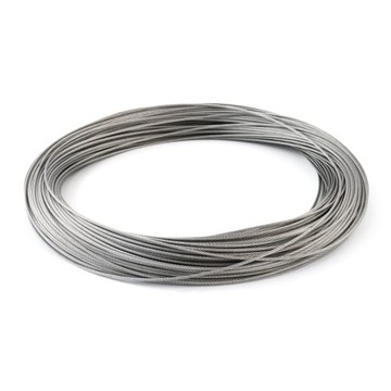Lina linka stalowa NIERDZEWNA INOX Kwasoodporna splot 7x19 2mm 5m