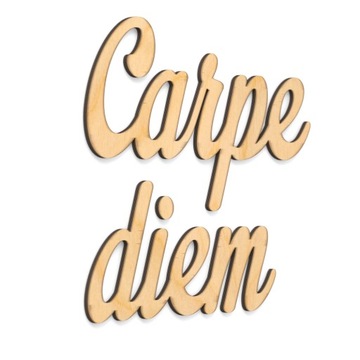 Деревянная 3D надпись на стене - Carpe Diem