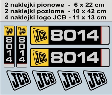 НАКЛЕЙКИ НАКЛЕЙКИ Мини-экскаватор JCB 8014 + пиктограммы