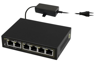 КОММУТАТОР 6-портовый ДЛЯ IP-КАМЕР 4x PoE 60 Вт PULSAR S64