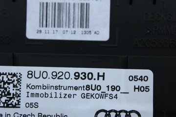 фото thumb №8, Набір індикаторів спідометр  манометр audi q3 8u0920930h