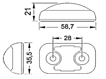 Светодиодная лампа 4 SMD 2835 красная 12/24в G3