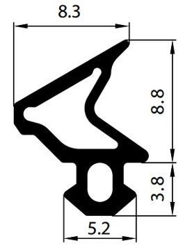 Уплотнитель оконный S-1110 DECEUNINCK