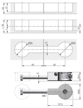 ITALIANA FERRAMENTA Соединитель для столешницы QUICK 100MM