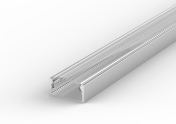 PŁASKI PROFIL ALUMINIOWY LED CZARNY 2m + SZYBKA