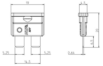 ПЛАСТИНОЧНЫЙ ПРЕДОХРАНИТЕЛЬ UNI VAL UNIVAL MTA 10А 10 шт.