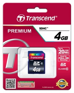 SD-карта TRANSCEND Premium объемом 4 ГБ