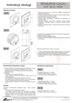 Регулятор тяги дымохода уменьшающий RCO fi 150/160