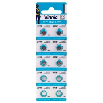 Bateria Vinnic 377 / SR626SW / SR66 blister 10 szt.