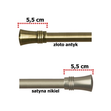 KARNISZ METALOWY Z1901 PODWÓJNY 19+19 mm / 340 cm