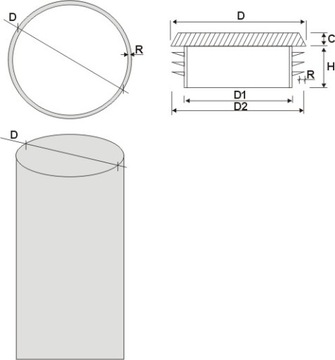 Крышка круглая Fi 25, пробковая пробка, 10 шт.