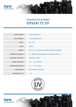 Кабельные стяжки, сертифицированные УФ-излучением, 710 мм x 9 мм Vol.