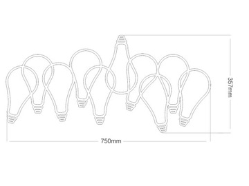 decolicious_pl настенная вешалка с модными лампочками LULBS