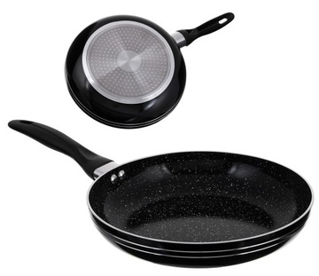 Patelnia ALUMINIOWA 32cm POWŁOKA NON-STICK MARMUR ZMYWARKA GAZ INDUKCJA