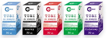 Tusz do stempli pieczątek 30 ml Taurus Niebieski