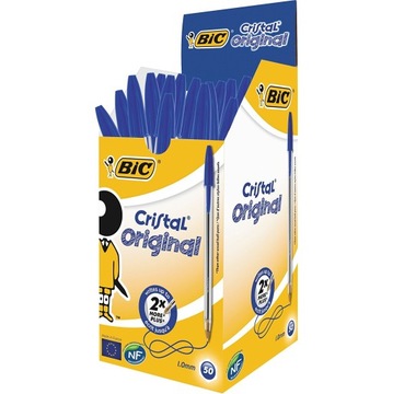 ШАРИКОВАЯ РУЧКА BIC CRISTAL BLUE, 50 шт.