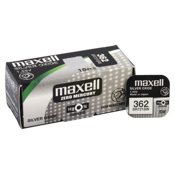 2x серебристая БАТАРЕЯ MAXELL 362/361/SR 721 SW