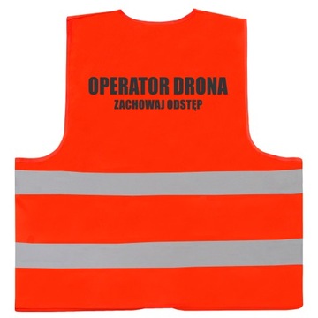 OPERATOR DRONA POMARAŃCZOWA KAMIZELKA OCHRONNA 6XL