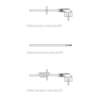 grzejnik elektryczny MikeOne 103 x 43 biały czarny