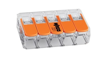 Złączka WAGO Szybkozłączka Instalacyjna 5x0,2-4mm2 compact 221-415 450V