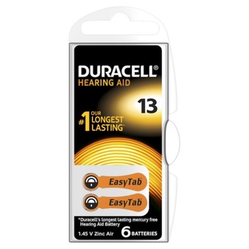 30 аккумуляторов для слуха DURACELL Activair 13 PR48