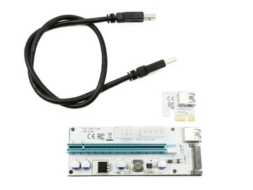 RISER 008S USB3.0 PCI-E PCI 1x-16x 6PIN SATA ЛЕНТА