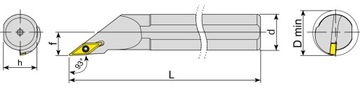 Нож токарный складной AKKO S12K SVJCL 11 на ВКМТ 11