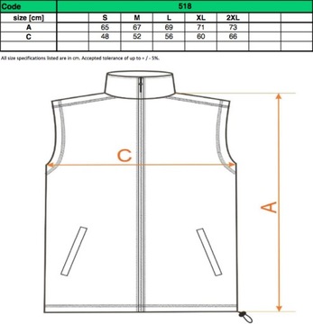 Теплый флисовый жилет - на молнии XL/красный