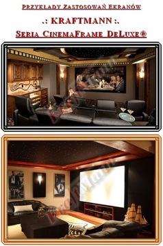LUX Ekran Projekcyjny Ramowy 350Cm 16:9 GreyFlexHD