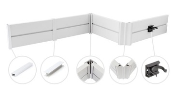 Narożnik Cokołowy Cokół 100mm PCV Aluminium Satyna