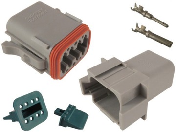 Роз'єм штекер з'єднувач герметичні панель приладів dt 8 контактна фото №1