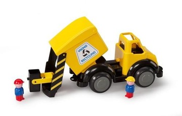 Garbage truck 35 centimeters yellow-black viking toys, фото