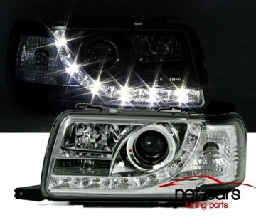Headlights front audi b4 80 dayline led backlight c, фото