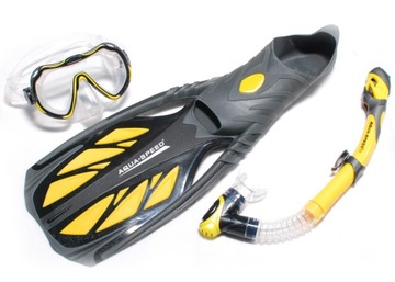 Diving kit aqua - speed aquatic yellow, фото