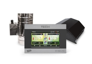 Tech st - 392 контроллер дымоход с водяной рубашкой с водяной рубашкой дроссельная fi 100, фото