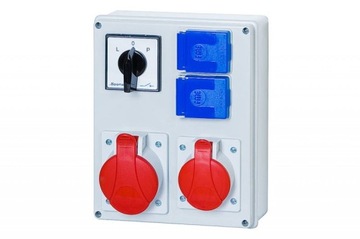 Распределитель r-240 gn. 16a/ 5, 32a/ 5, 2x 230v ip44 f3. 0094+ отключение. левая-права 32a, фото