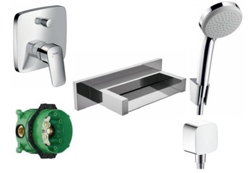 Hansgrohe logis bathtub set з cascade, фото