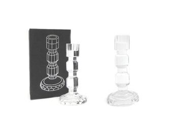 Candlestick glass elegant 1 stylish 16cm (8969), фото