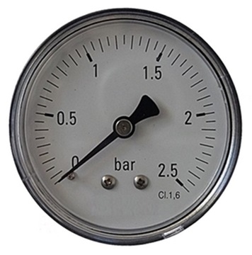 Pressure gauge axialny back 1/ 4" 63mm 0-4 bar end disk tonometer, фото