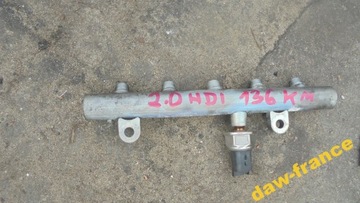 Fuel rail peugeot 2.0 hdi 9645689580, фото